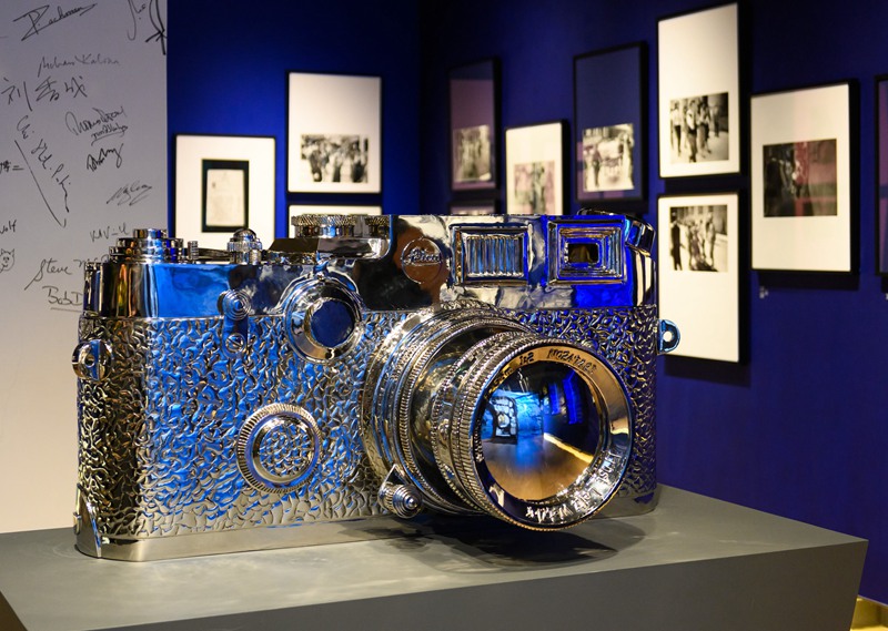 Modern Stainless Steel Camera Sculpture