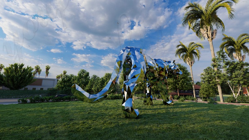 Stainless steel tiger sculpture - YouFine Sculpture