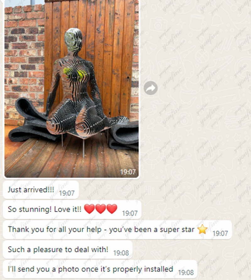 Metal Isabelle Disappearing Sculpture feedback from YouFine Customer 