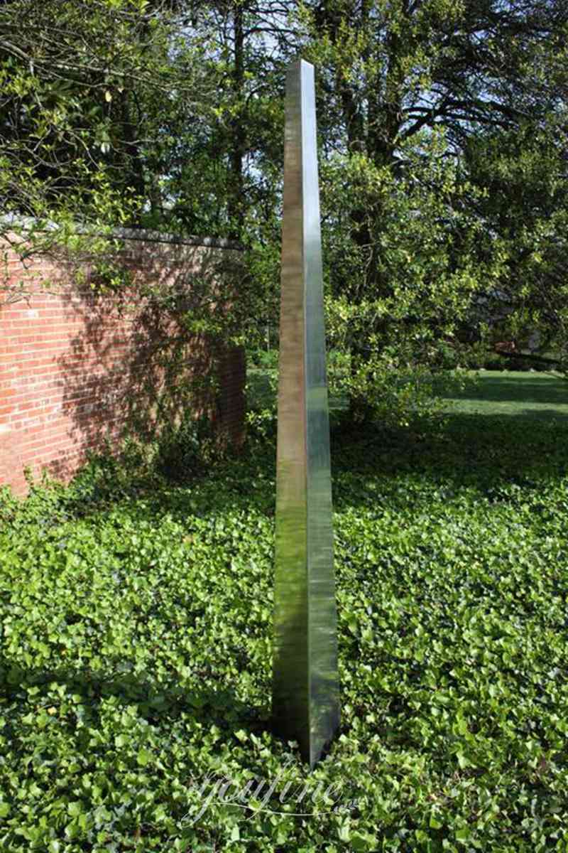 Large Mirror Polished Stainless Steel Obelisk Sculpture for Garden CSS-966 - Garden Metal Sculpture - 7