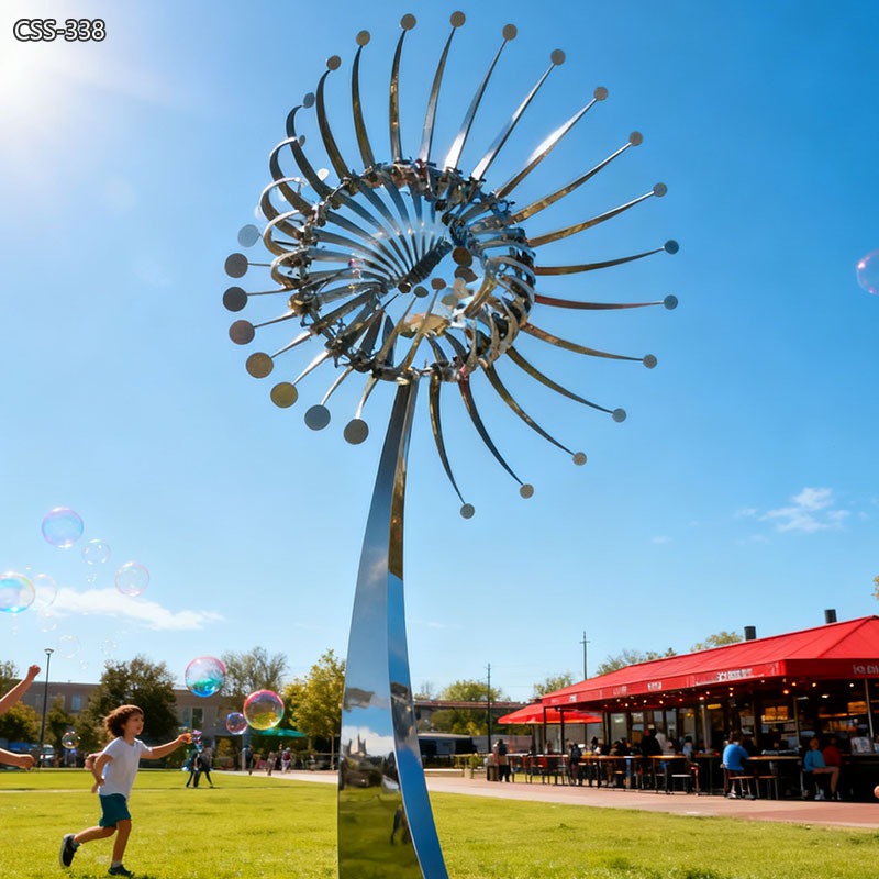 Outdoor Metal Garden Large Kinetic Wind Sculpture for Sale CSS-338 - Square Sculpture - 1 stainless steel Outdoor Metal Garden Large Kinetic Wind Sculpture
