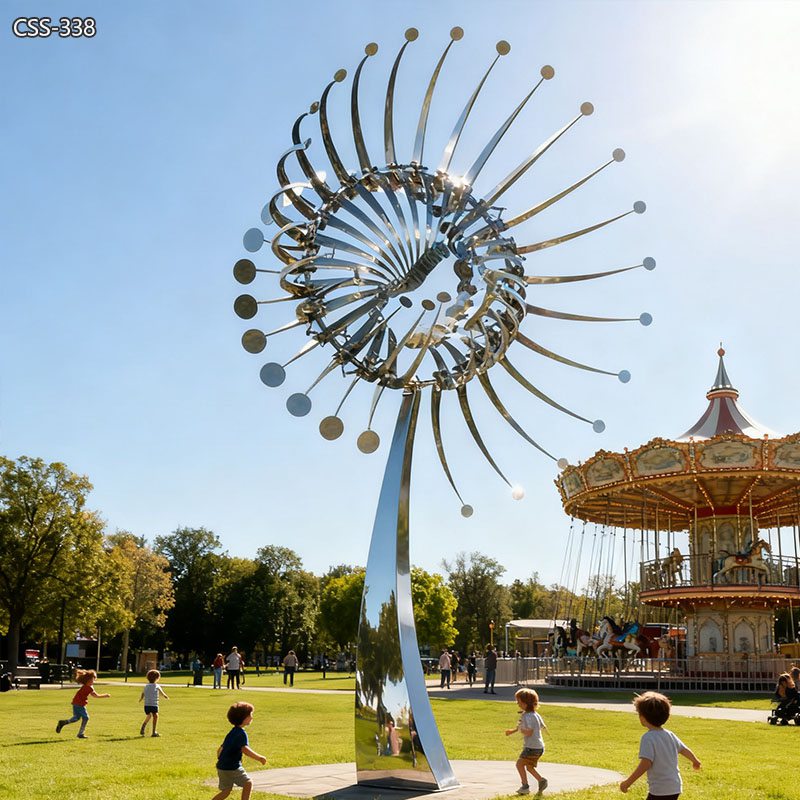 Outdoor Metal Garden Large Kinetic Wind Sculpture for Sale CSS-338 - Square Sculpture - 7 stainless steel Outdoor Metal Large Kinetic Wind Sculpture