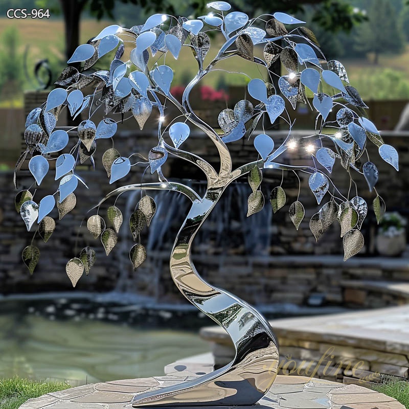 Outdoor Metal Tree Sculpture