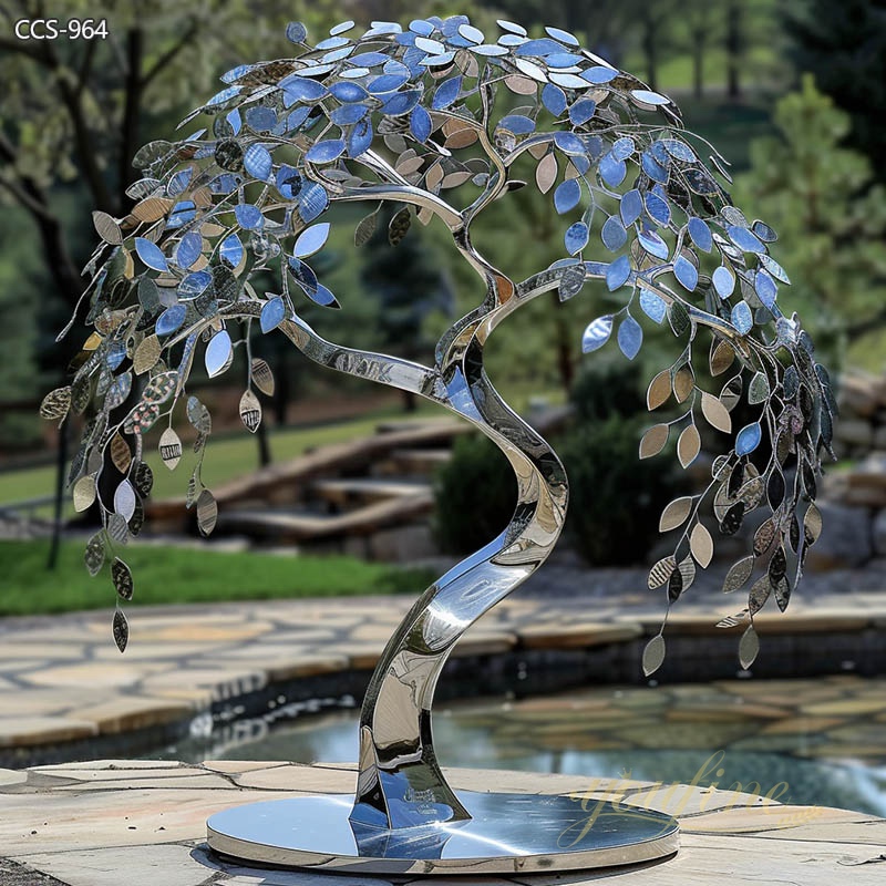 Outdoor Metal Tree Sculpture