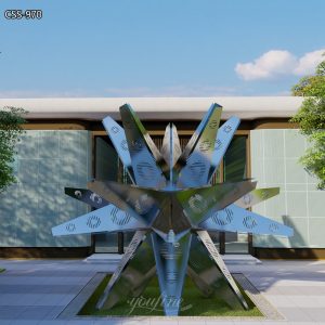 Unique Gemstone-Inspired Stainless Steel Sculpture for Modern Spaces