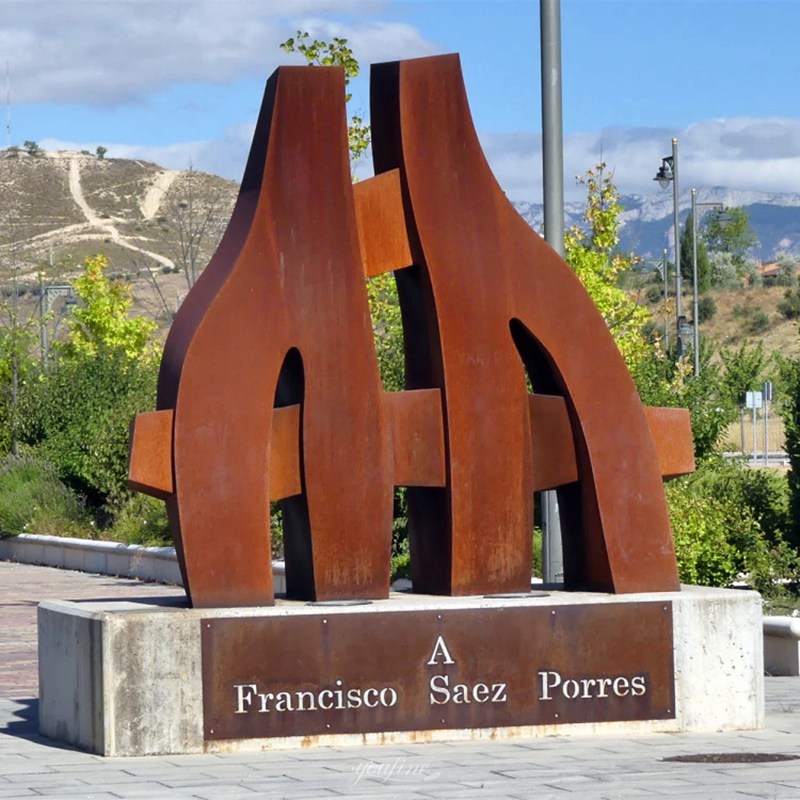 custom corten steel sculpture