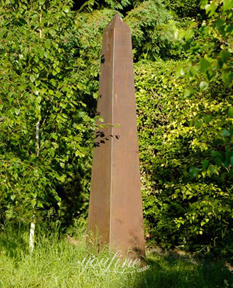 Large Mirror Polished Stainless Steel Obelisk Sculpture for Garden CSS-966 - Garden Metal Sculpture - 9