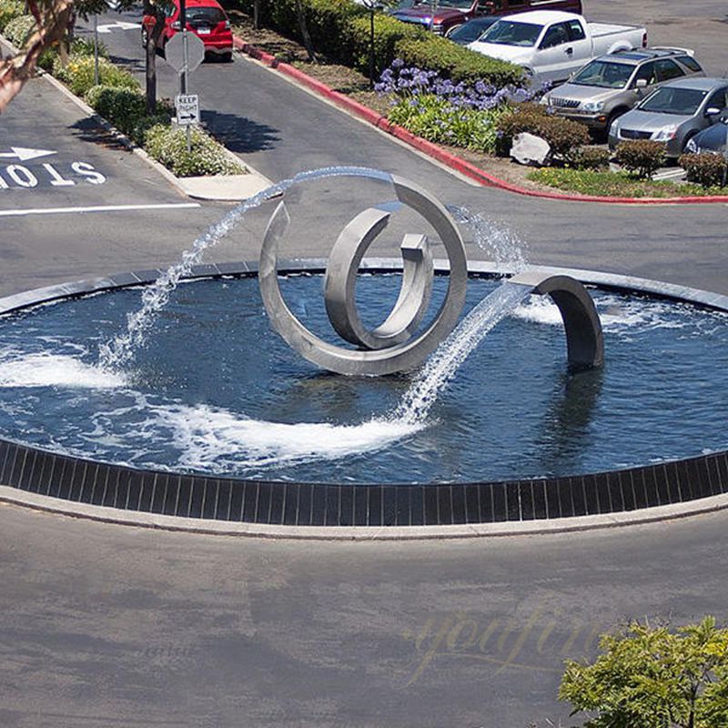 Metal Water Fountain Modern Outdoor Design from Factory Supply CSS-536 - Abstract Water Sculpture - 3