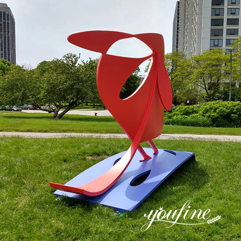 Giant Painted Stainless Steel Ant Sculpture Modern Outdoor Decor - Painted Metal Sculpture - 5