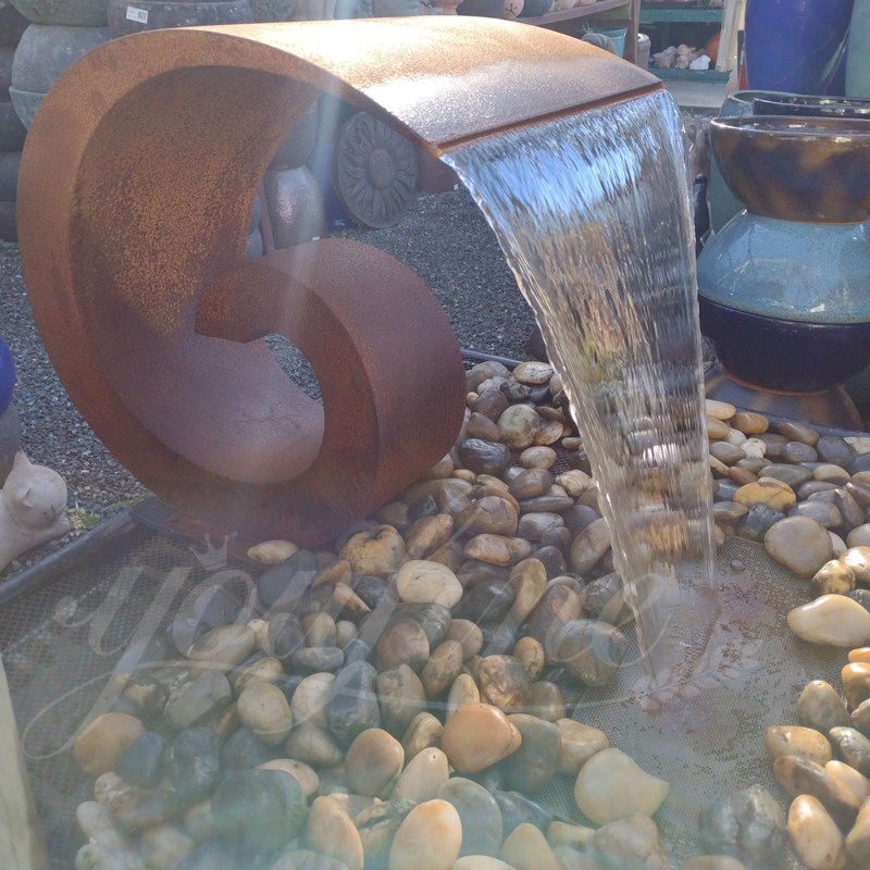 Newly Design Corten Steel Water Feature Fountain for Sale CSS-300 - Abstract Water Sculpture - 4