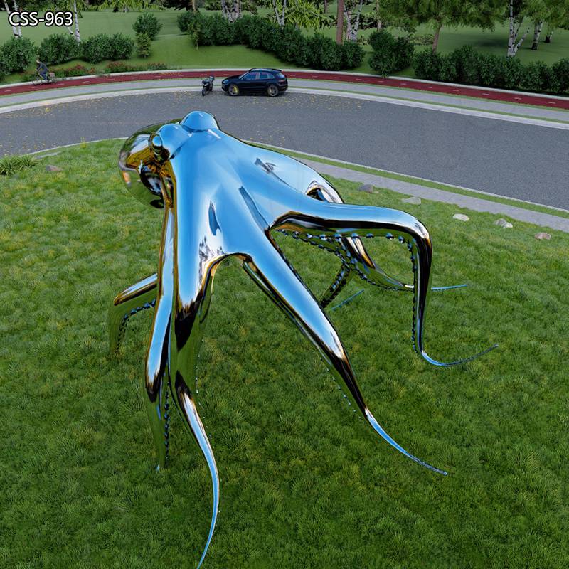 Giant Metal Octopus Sculpture Outdoor Garden Art Project CSS-963 - Center Square - 3