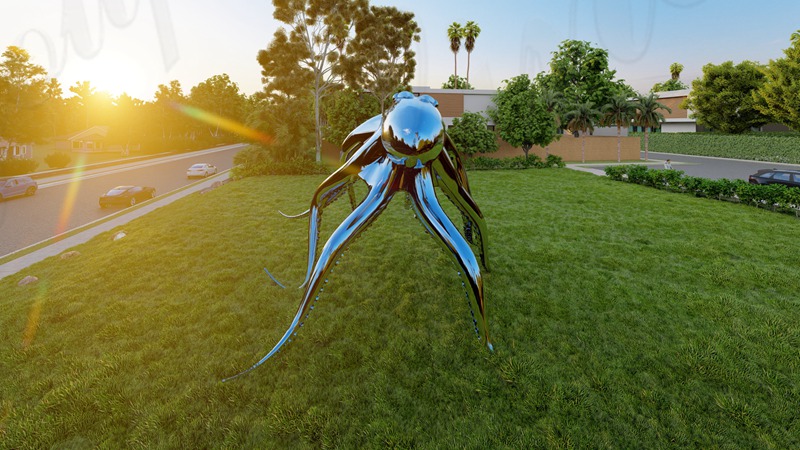 Giant Metal Octopus Sculpture Outdoor Garden Art Project CSS-963 - Center Square - 5