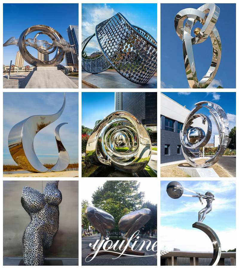 Large Stainless Steel Public Statues Germ for Sale - Garden Metal Sculpture - 6