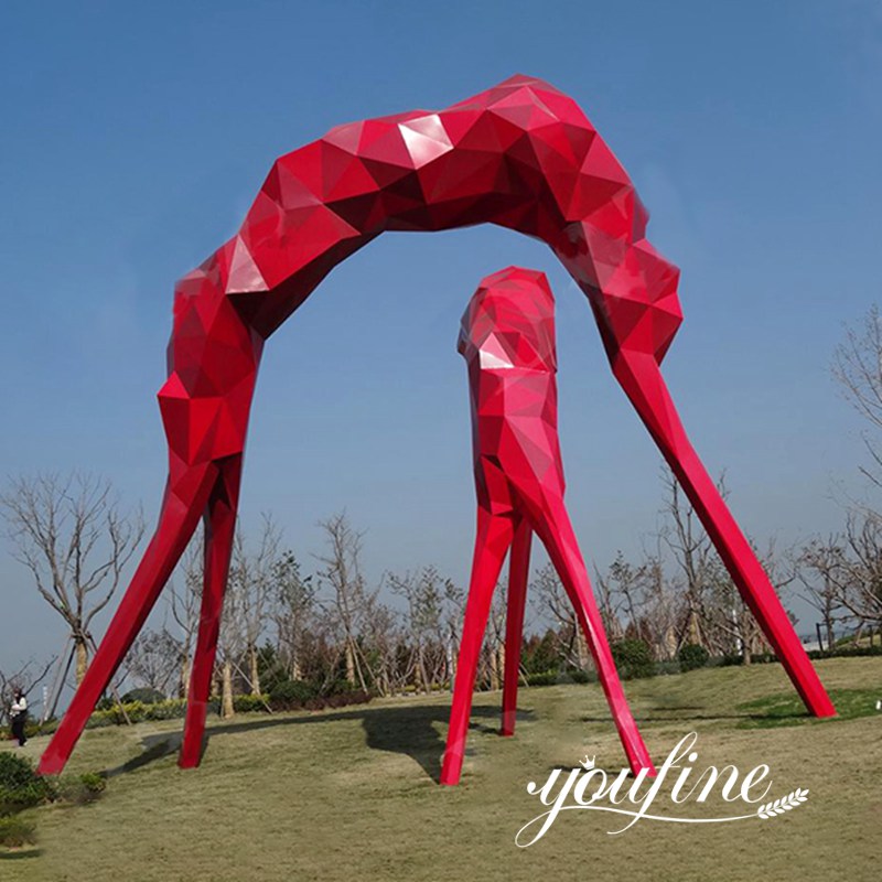 Giant Painted Stainless Steel Ant Sculpture Modern Outdoor Decor - Painted Metal Sculpture - 8