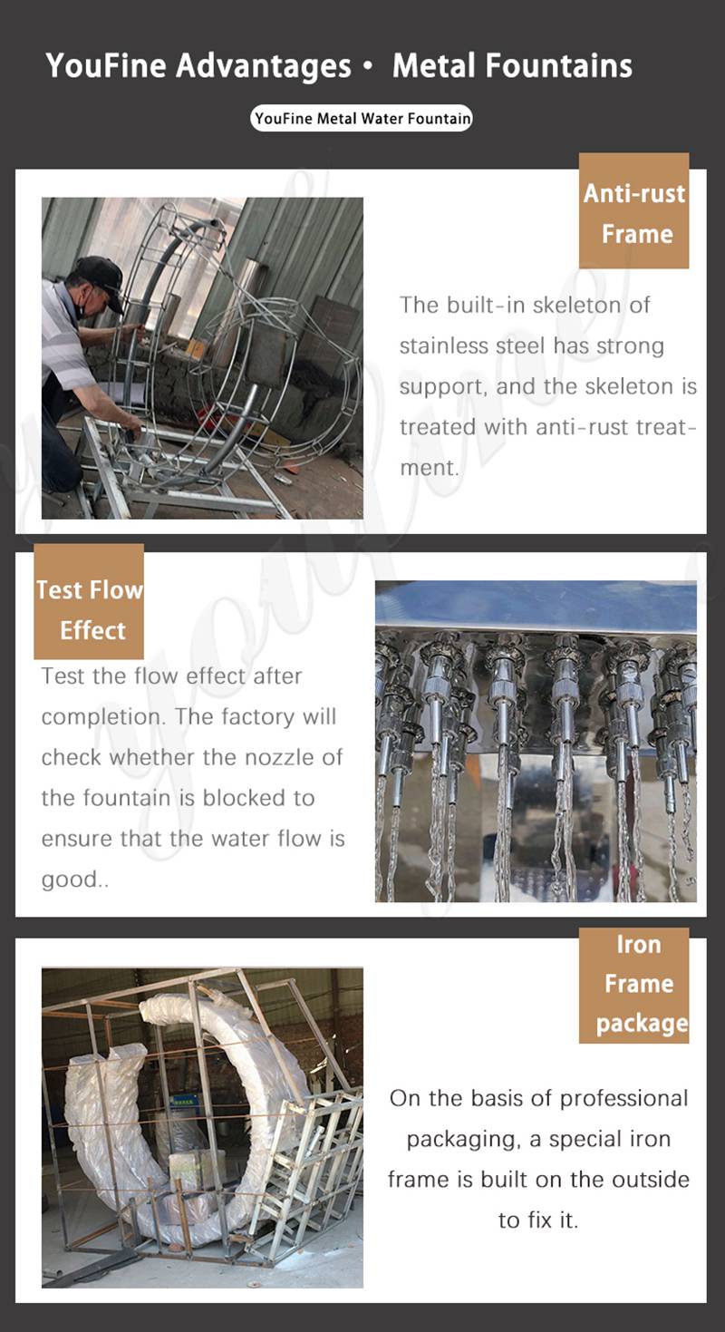 stainless steel fountain process