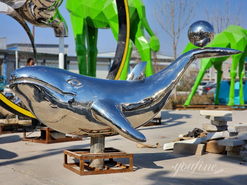 Stunning Metal Dolphin Sculpture Bring the Ocean to Your Place CSS-984 - Garden Metal Sculpture - 7