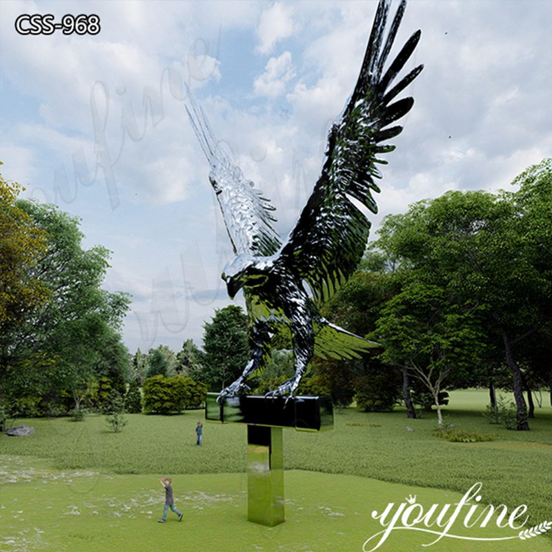Majestic Metal Eagle Sculpture for Outdoor SpaceYouFine Statue