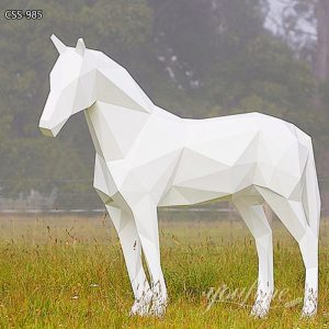 Modern Metal Geometric Horse Statue for Sale CSS-985
