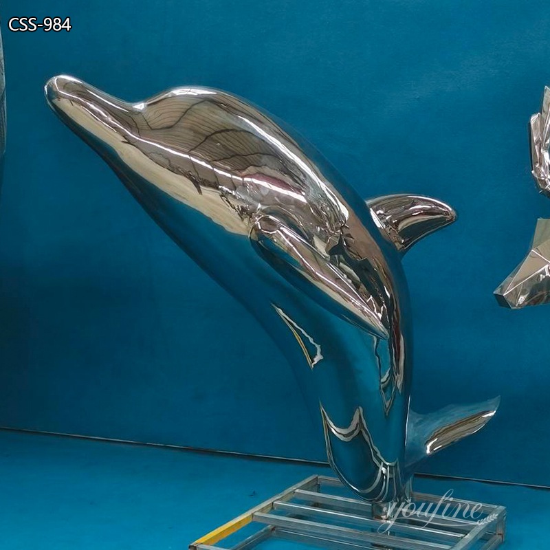 Stunning Metal Dolphin Sculpture Bring the Ocean to Your Place CSS-984 - Garden Metal Sculpture - 4