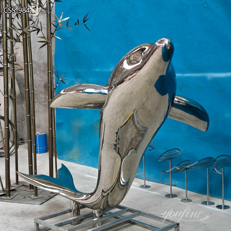 Stunning Metal Dolphin Sculpture Bring the Ocean to Your Place CSS-984