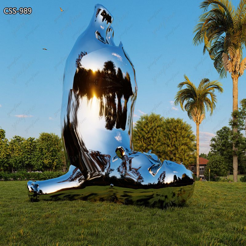 Stunning Stainless Steel Large Hippo Statue for Garden CSS-989