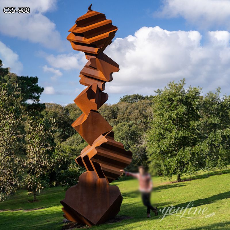 Unique Corten Steel Sculpture - Crypto-Synthesis