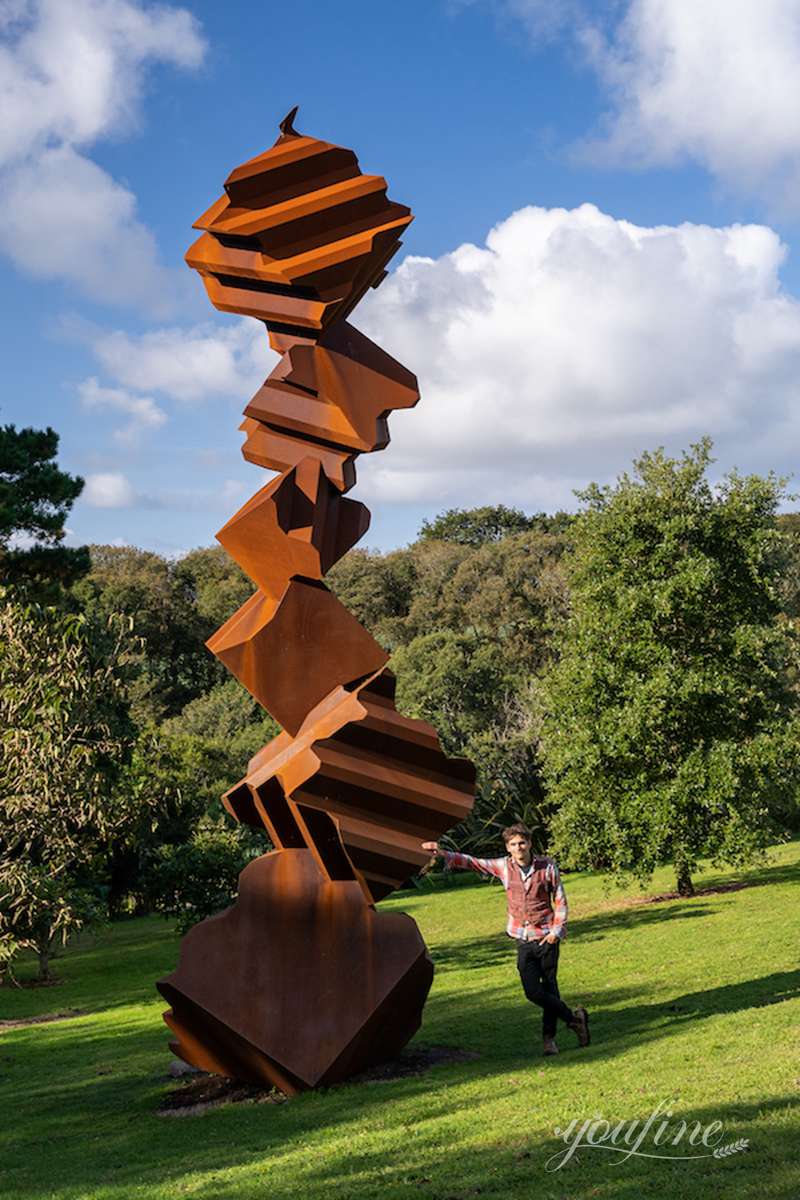 Unique Corten Steel Sculpture - Crypto-Synthesis