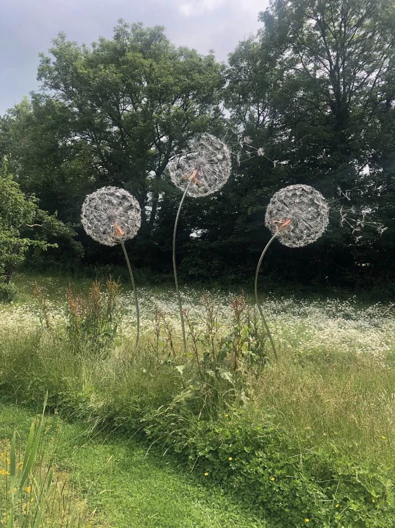 Wire Dandelion Sculpture