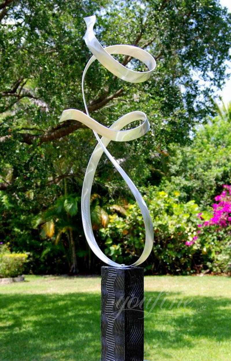 abstract stainless steel sculpture