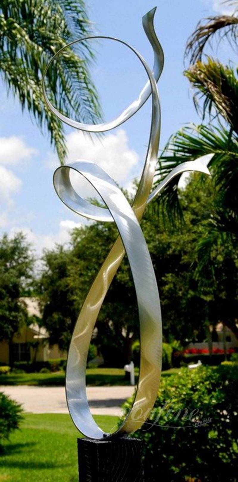 abstract stainless steel sculpture