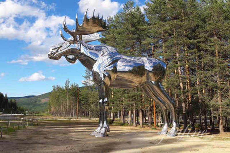 giant deer sculpture metal moose sculpture