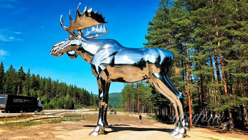 giant deer sculpture metal moose sculpture
