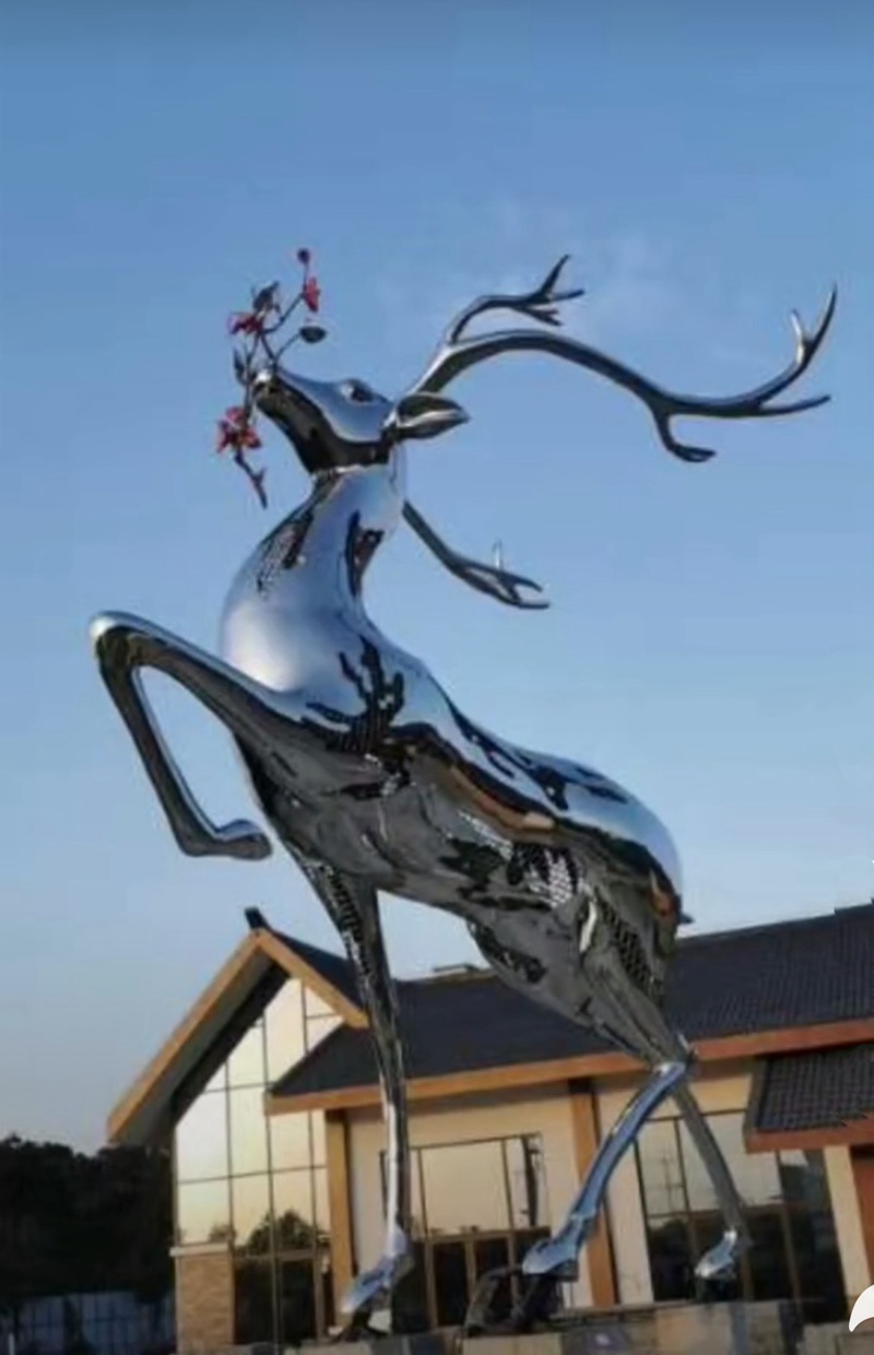 large outdoor deer sculpture