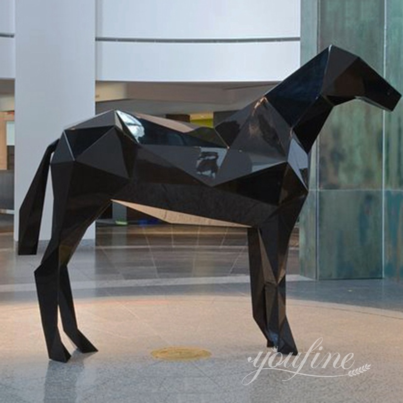 modern Geometric horse sculpture