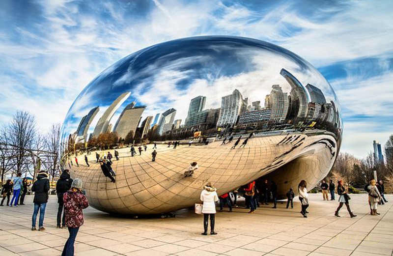 modern art sculpture - cloud gate