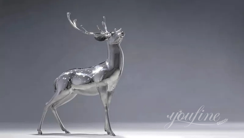 stainless steel deer sculpture for sale