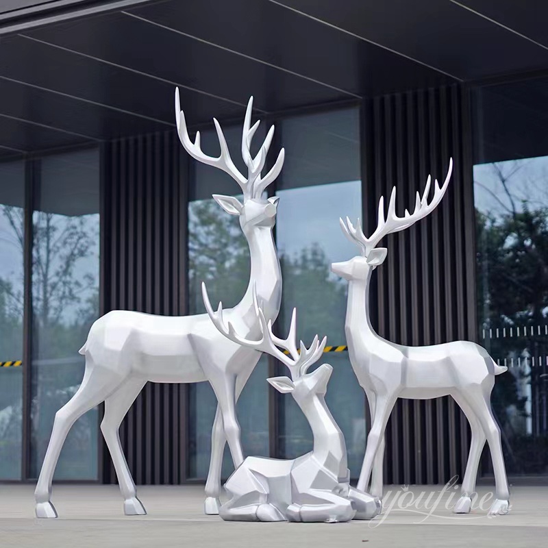white deer sculpture for sale
