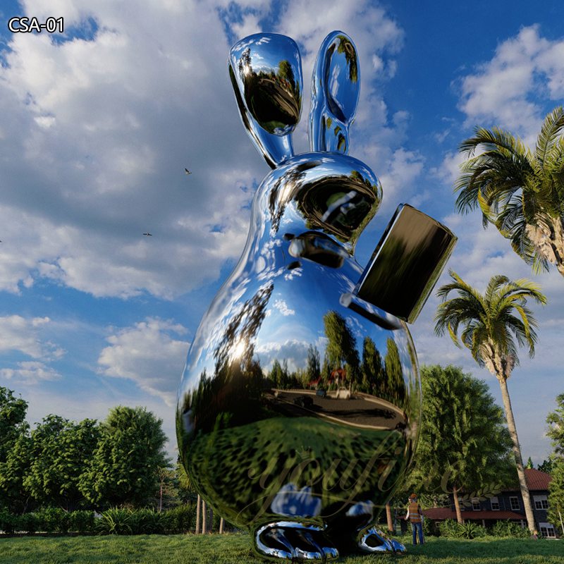 Large Outdoor Metal Bunny Sculpture for Public CSA-01
