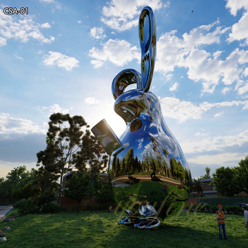 Large Outdoor Metal Bunny Sculpture for Public CSA-01