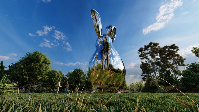 Metal Bunny Sculpture for Public