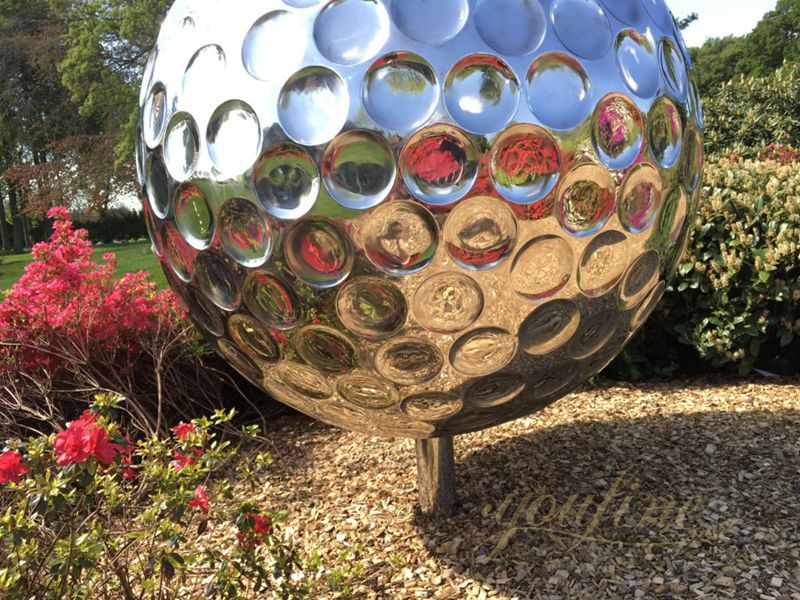 Mirror Stainless Steel Golf Ball Sculpture Manufacturer CSA-09 - Garden Metal Sculpture - 8
