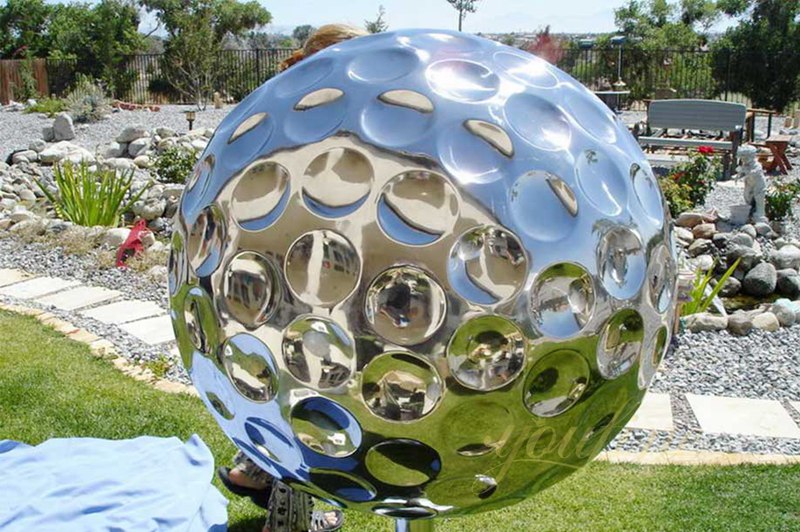 Mirror Stainless Steel Golf Ball Sculpture Manufacturer