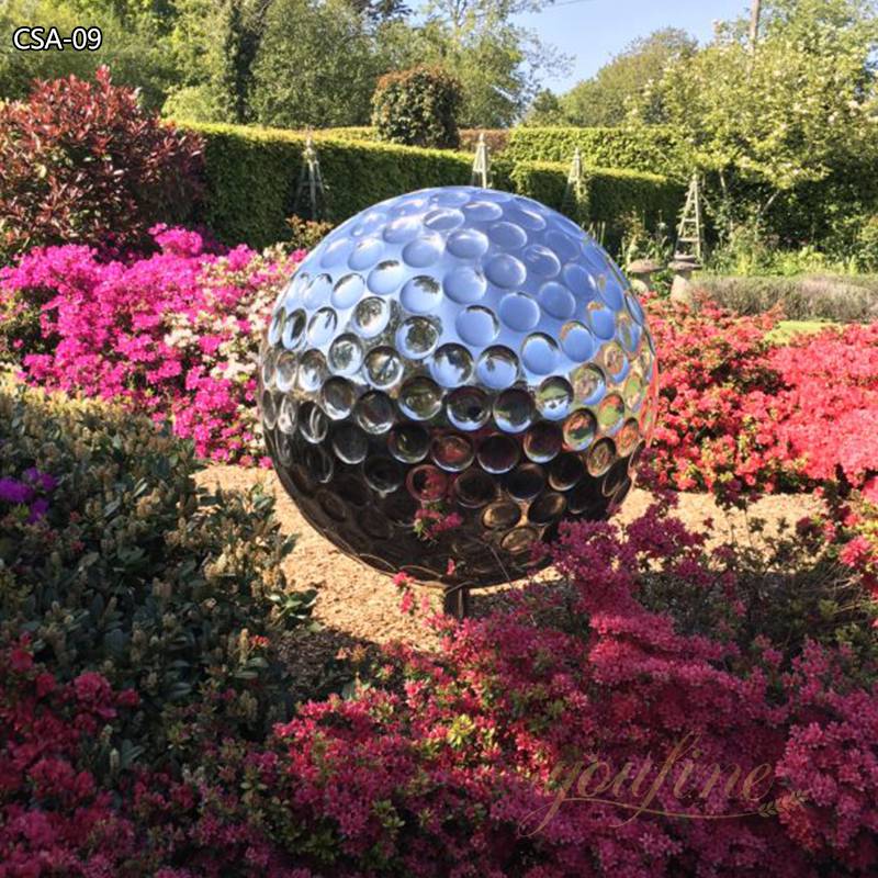 Mirror Stainless Steel Golf Ball Sculpture Manufacturer CSA-09 - Garden Metal Sculpture - 4