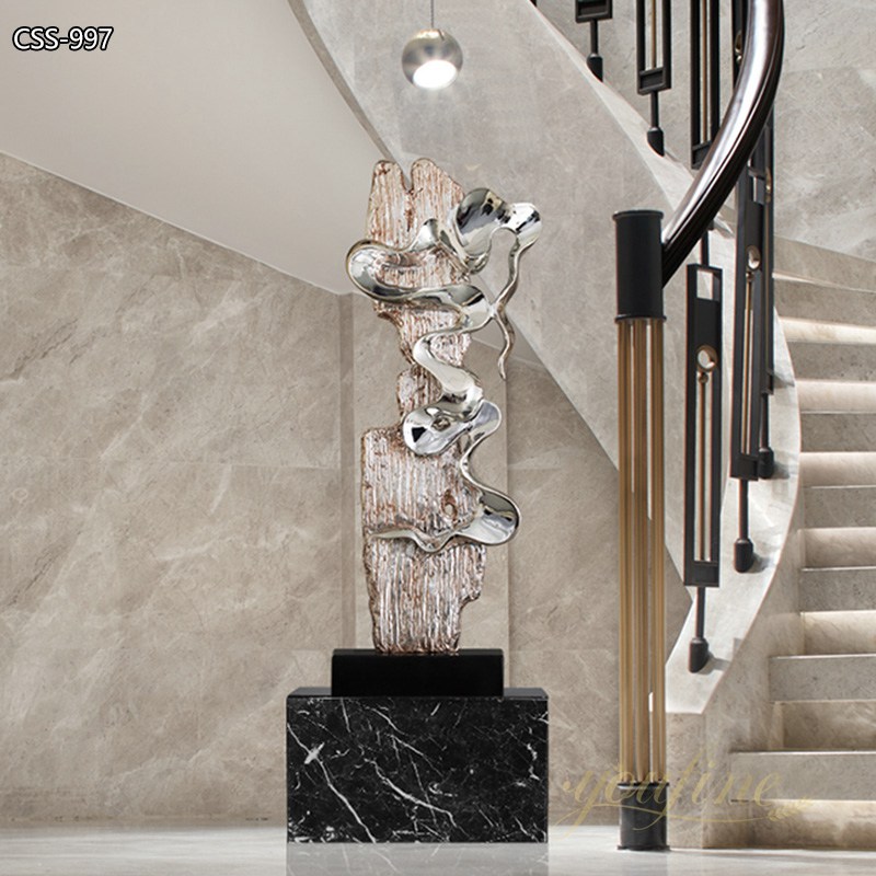 Modern Metal Hotel Lobby Sculpture Art Design CSS-997 - Center Square - 7