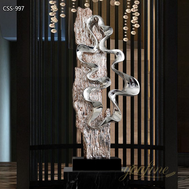 Modern Metal Hotel Lobby Sculpture Art Design CSS-997 - Center Square - 3