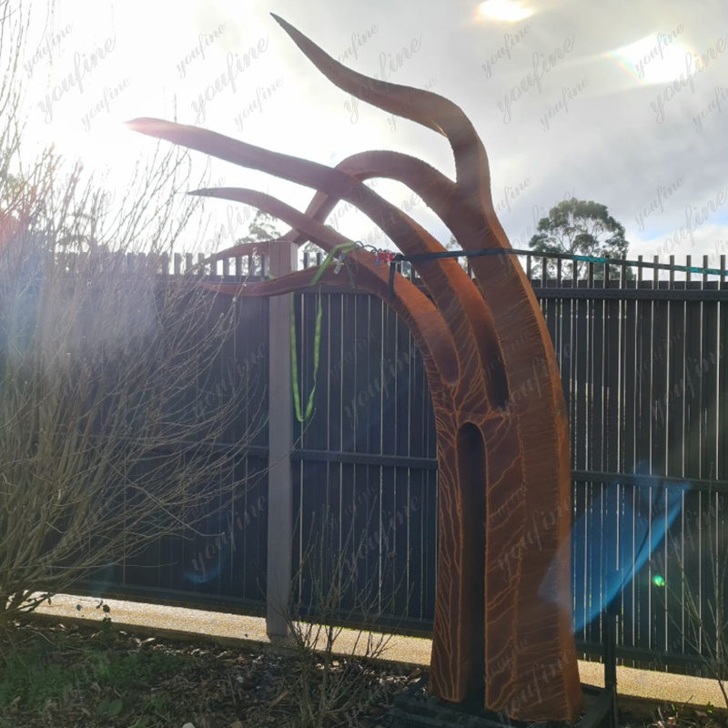 modern metal tree sculpture feedback from YouFine clients