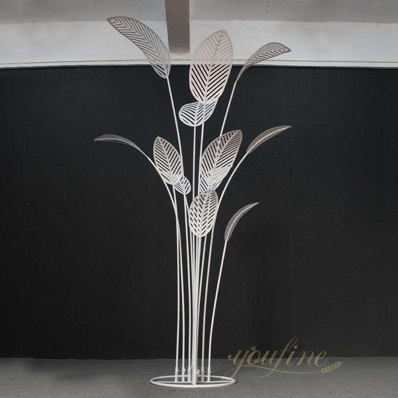 stainless steel tree banana leaf sculpture for sale