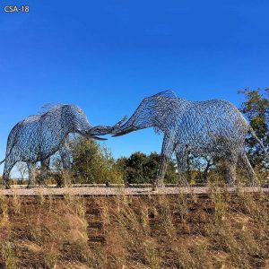 Captivating Modern Metal Wire Elephant Sculpture for Sale