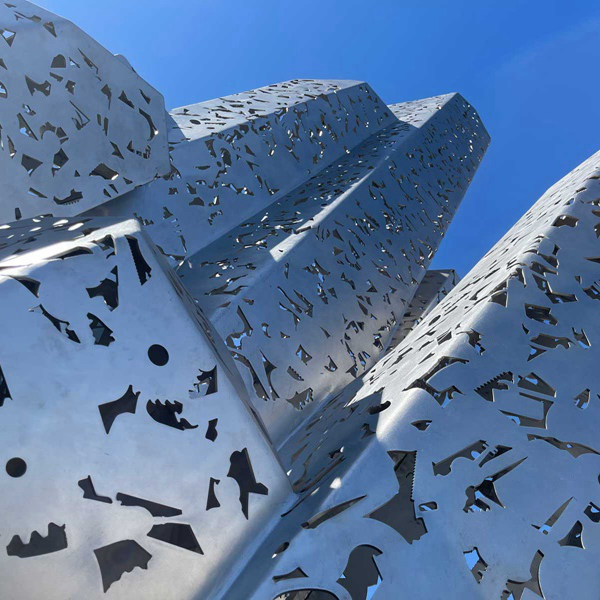 Sculpture Project Commission - Large Project - 7 Hollow Surface Stainless Steel Sculpture