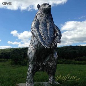Large Art Metals Bear Sculpture for Outdoor CSA-12